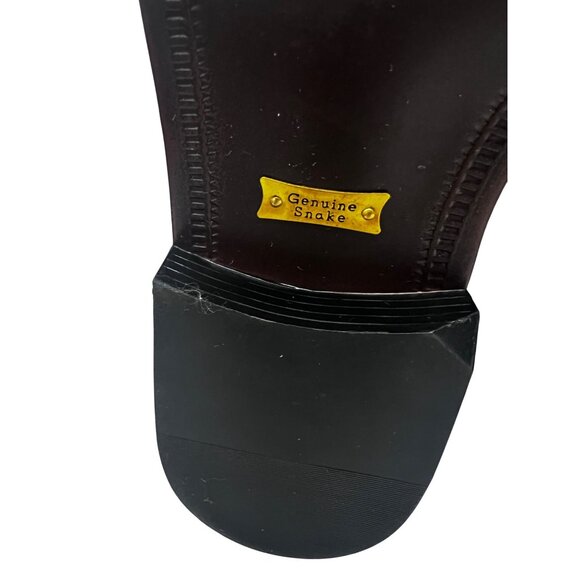 Giorgio Brutini Men Exotic Black Snake Skin Loafers Shoes US 10W Slip On Comfort - Picture 10 of 12